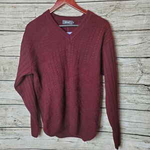Atam Original Burgundy V Neck Sweater Size Medium NWT